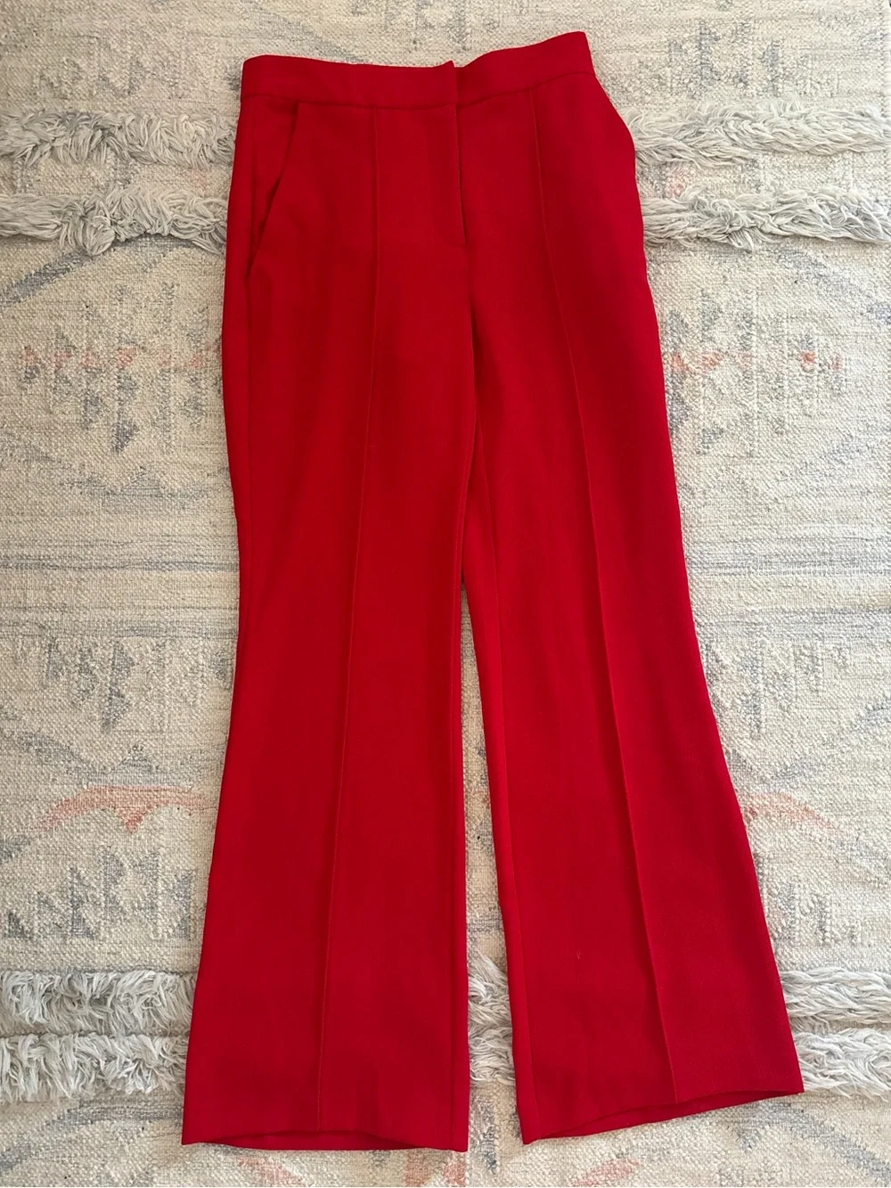 River Island Red Flare Trousers - Picture 1 of 4